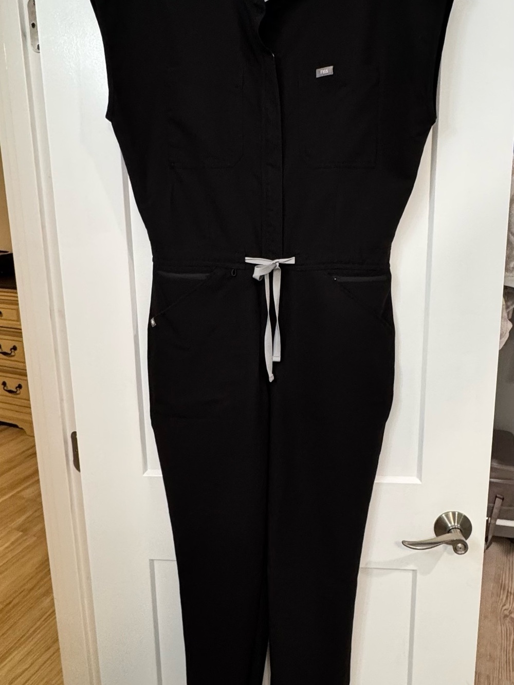 FIGS Rafaela Jogger Jumpsuit Black Women Size Medium